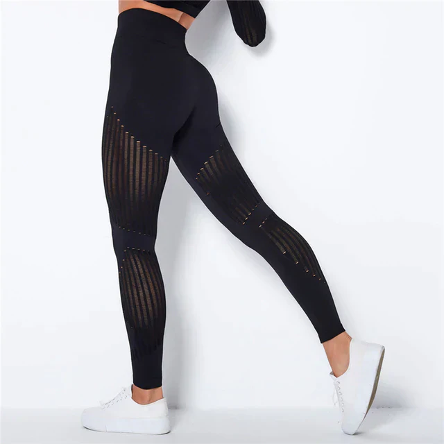 Sienna | Naadloze Sportlegging met Verfrissende Mesh Details
