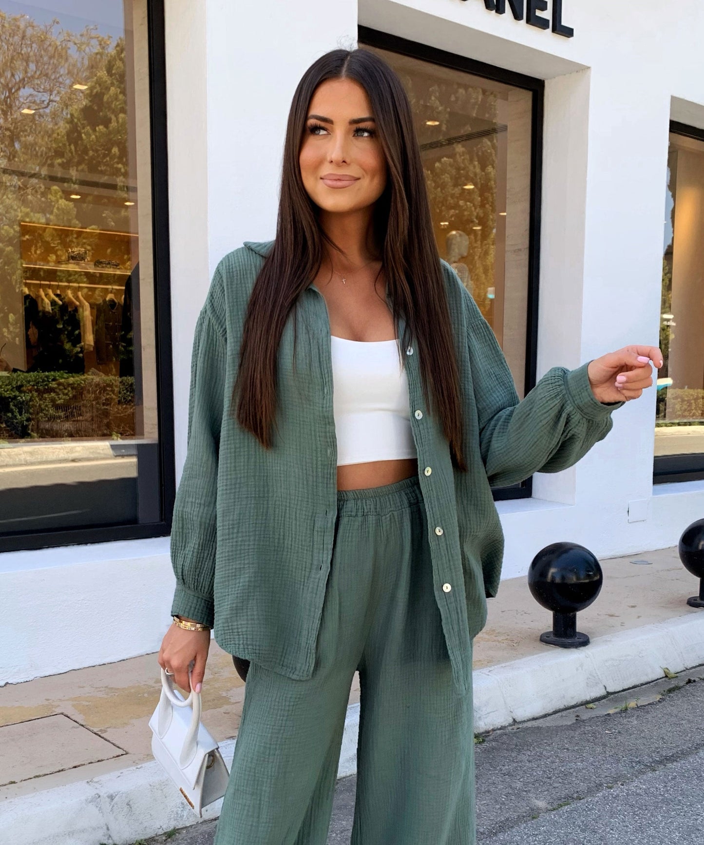 Léna | Oversized Blouse van Zachte Mousseline voor Dames