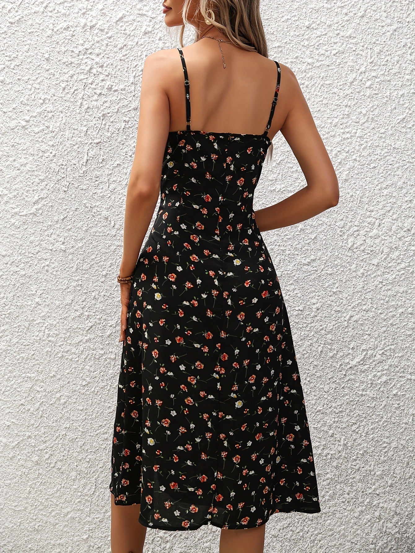 Yinthe | Lange Jurk met Polkadotprint