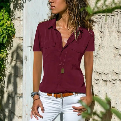 Adelaide | Zomerblouse met Klasse en Korte Mouwen