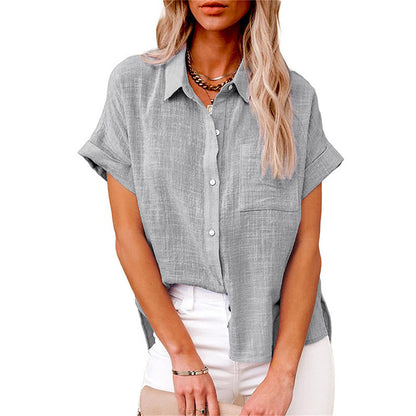 Celss | Zomerblouse van Katoen en Linnen met Relaxte Pasvorm