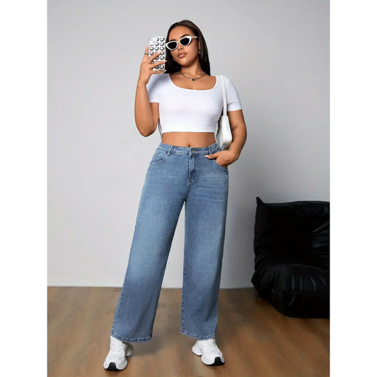 Lies | Zomerse Rechte Jeans met Eigentijdse Touch
