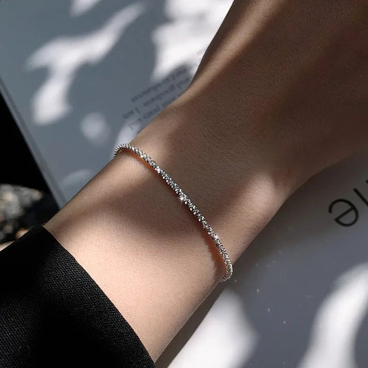 Elise | Verfijnde Armband met Sprankelende Zilveren Details