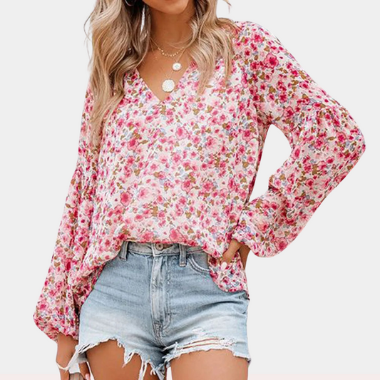Chiffon | Vrouwelijke Zomerblouse met Romantische Print