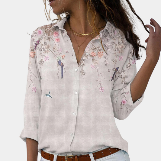 Hessly | Luchtige Damesblouse met Zomerse Bloemenprint