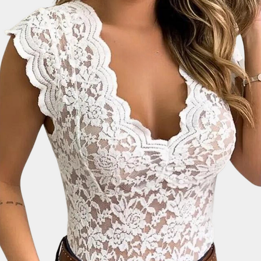 Aneliek | Luchtige Kanten Zomerblouse voor Dames