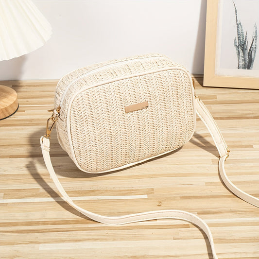 Tahlia | Rieten Schoudertas met Crossbody Band