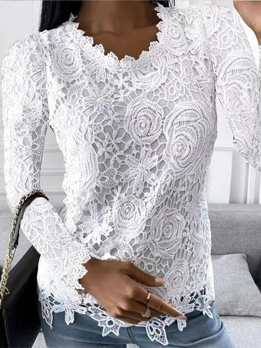 Ellie|  Luchtige Lange Top met Elegante Lange Mouwen