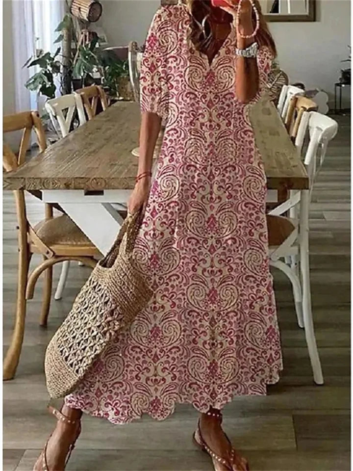 Kyona | Maxi Jurk vol Zomerse Pracht en Vrouwelijkheid