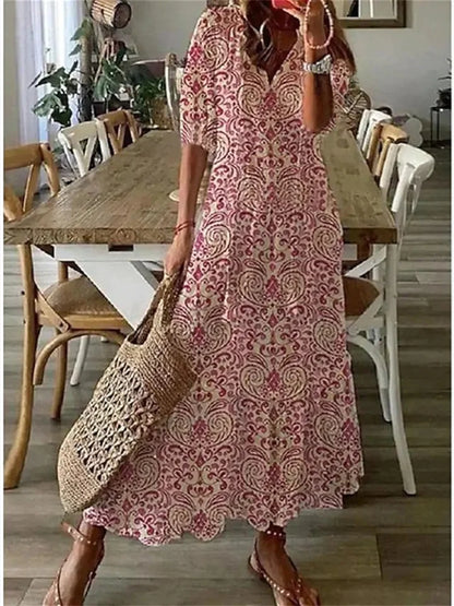 Kyona | Maxi Jurk vol Zomerse Pracht en Vrouwelijkheid