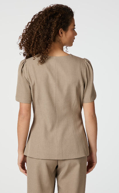 Jules | Blouse in Diep Taupe voor een Verfijnde Look