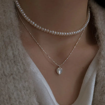 Peach | Tijdloze Ketting met Hartvormige Hanger