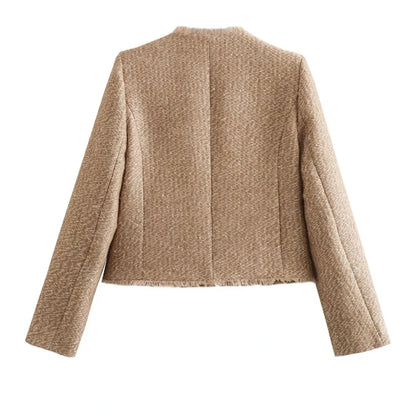 Fleur | Trendy Modieuze patroon bouclé jacket