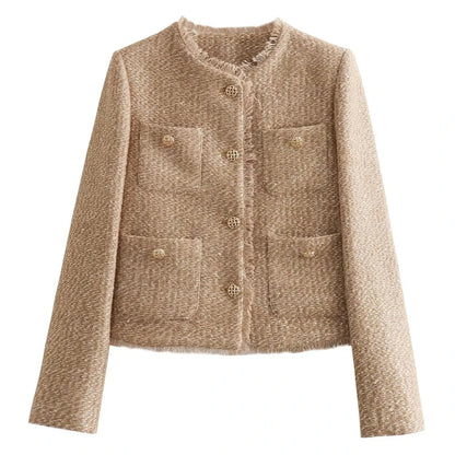 Fleur | Trendy Modieuze patroon bouclé jacket