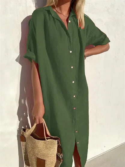Elara | Chic Zomerjurk met Elegante Lijnen en Luchtige Valling