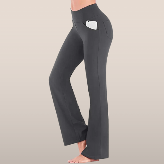 Livia | Zomerse Flared Sportbroek met Handig Zijvak