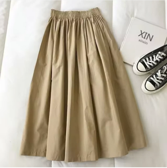 Jessie | Elegante Wijde Rok met Hoge Taille
