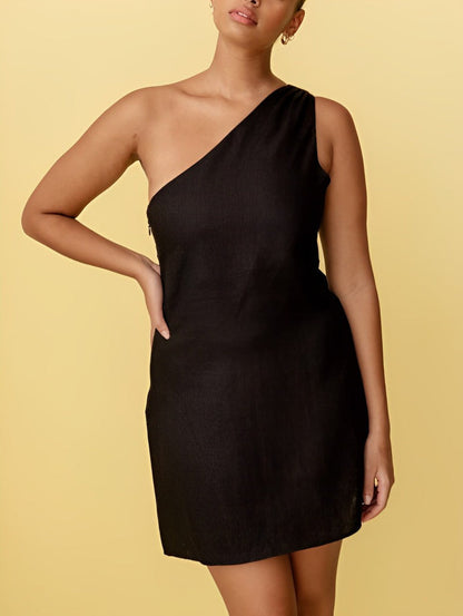 Selina | Maxi Jurk met Eén Schouderband voor Een Verfijnde Look