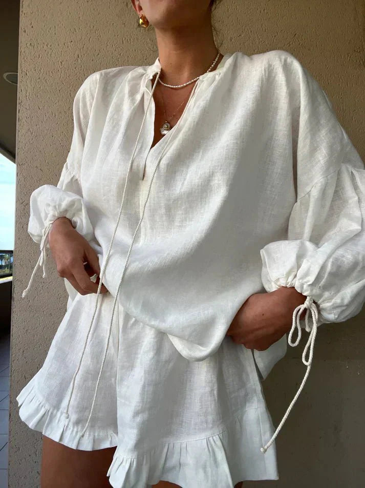 Saphira | Losse Blouse en Shorts - Tweedelige Zomerset