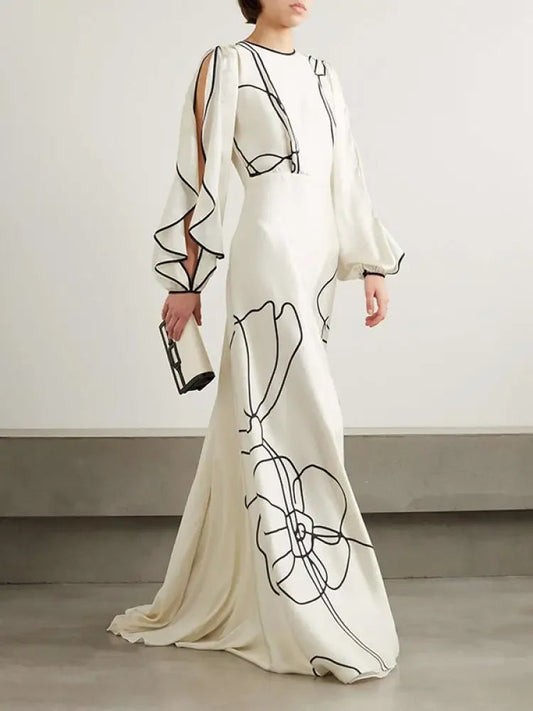 Eline | Bloemenjurk met Elegant Volume en Subtiele Romantiek